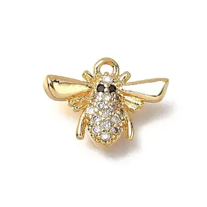 Brass Micro Pave Cubic Zirconia Charms