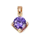 Brass Micro Pave Cubic Zirconia Pendants