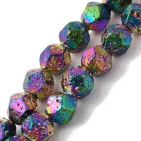 Blaking Painted Natural Lava Rock Beads Strands