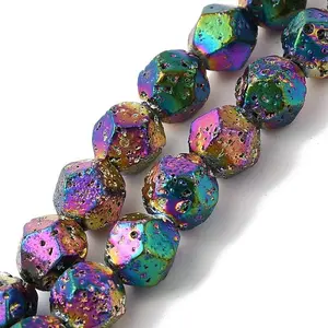 Blaking Painted Natural Lava Rock Beads Strands