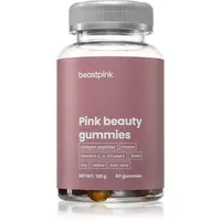 BeastPink Pink Beauty Gummies žvýkací měkké tobolky pro krásné vlasy a pokožku 60 ks
