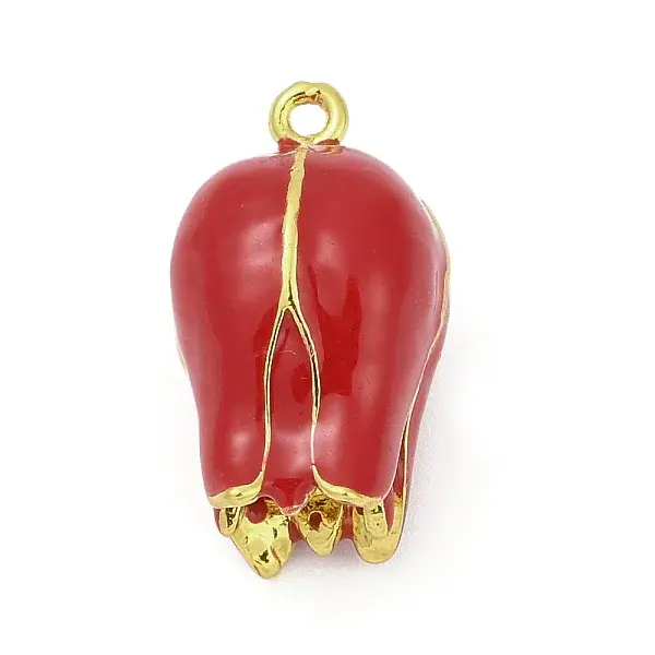 Bud Brass Enamel Pendants