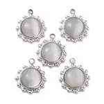 304 Stainless Steel with Cat Eye Pendants
