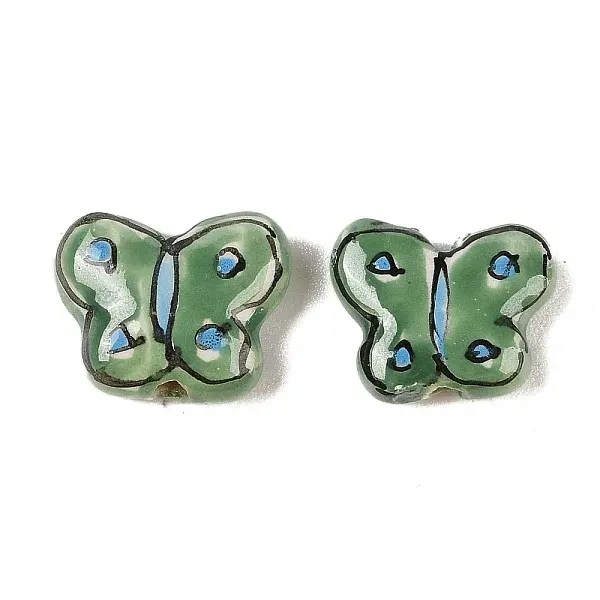 Handmade Printed Porcelain Beads