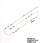 Brass Resin Evil Eye Link Lock Collarbone Necklaces
