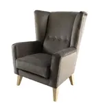 Křeslo-ušák, šedohnědá / buk, rodeza