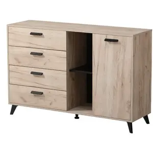 Komoda taylor - dub šedý/černá