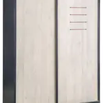 Velká šatní skříň s posuvnými dveřmi lincoln - dub/modrá