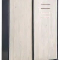 Velká šatní skříň s posuvnými dveřmi lincoln - dub/modrá