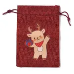 Christmas Theme Jute Cloth Storage Bags