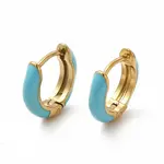 Ion Plating(IP) Enamel Hoop Earrings