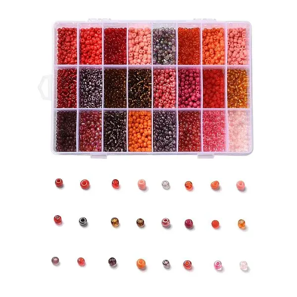 288G 24 Colors Glass Seed Beads