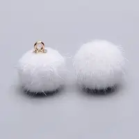 Handmade Faux Mink Fur Covered Pendants