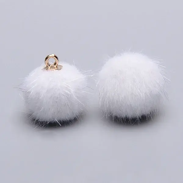 Handmade Faux Mink Fur Covered Pendants