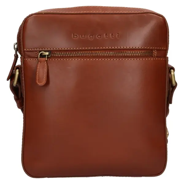 Pánska kožená taška cez rameno Bugatti Orion - koňak