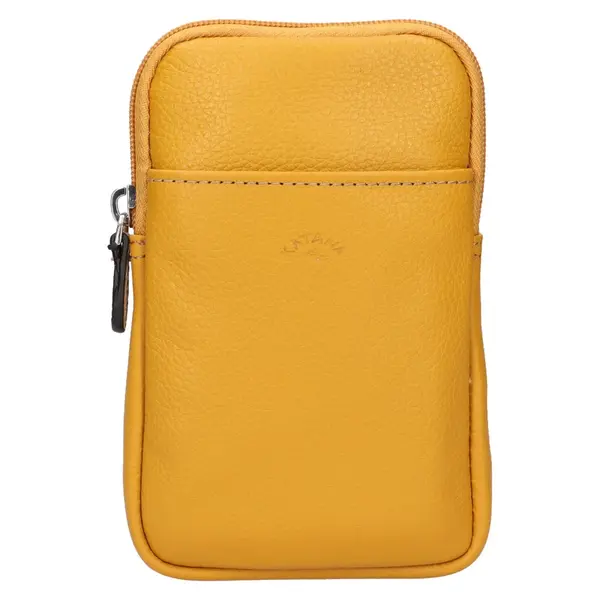Dámská kožená kabelka na mobil a doklady Katana Anastesa - žlutá