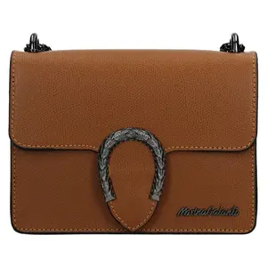 Dámská kožená crossbody kabelka Marina Galanti Arianne - hnědá