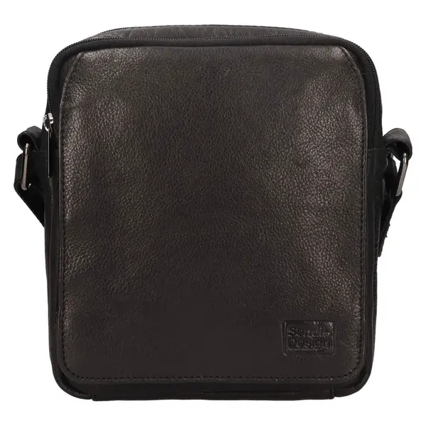 Pánská kožená taška přes rameno SendiDesign Bonny - černá