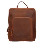 Vintage dámský kožený batoh Greenwood Paloma - světle hnědá