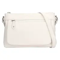 Dámská kožená crossbody kabelka Hexagona Violla - bílá