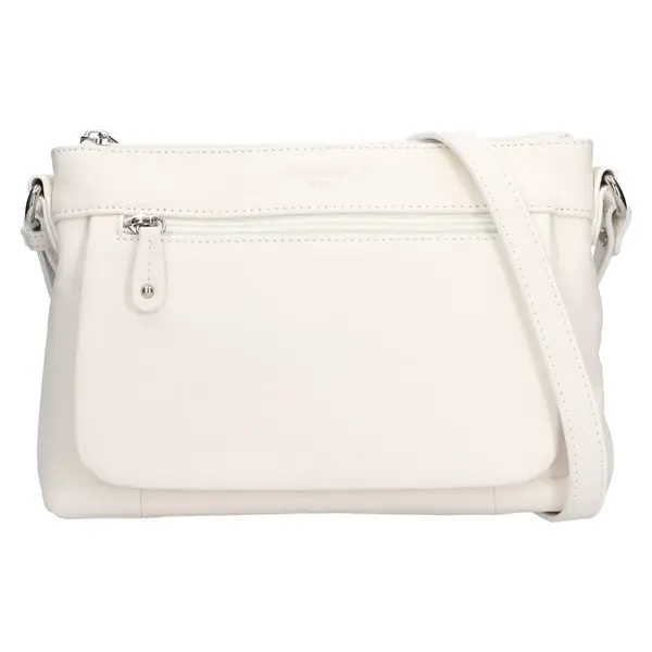 Dámská kožená crossbody kabelka Hexagona Violla - bílá