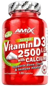 AMIX Vitamin D3 2500 I.U. s vápníkem 120 kapslí