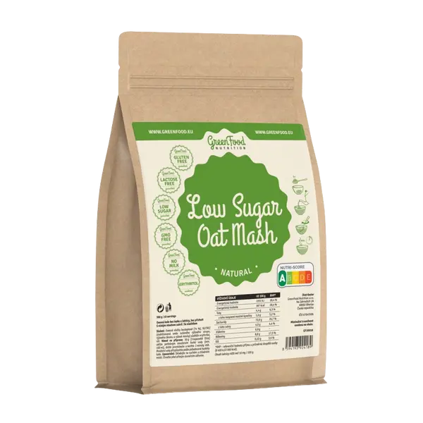 GREENFOOD NUTRITION Low Sugar ovesná rychlá kaše natural 500 g