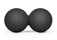 Silikonová masážní koule 63mm dvojitá - černá