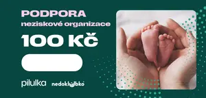 PILULKA Dobročinný poukaz na podporu organizace Nedoklubka 100 Kč