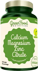 GREENFOOD NUTRITION Calcium Magnesium Zinc citrate 120 kapslí