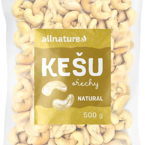 ALLNATURE Kešu jádra natural 500 g