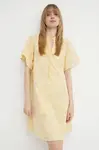 Bavlněné šaty Bruuns Bazaar WoodbineBBJulia dress žlutá barva, mini, BBW3948