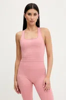 Top Pangaia Plant-Stretch Ribbed Tank Top růžová barva, 10002425