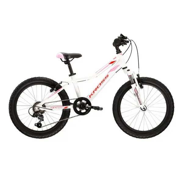 Dětské kolo Kross Lea Mini 2.0 20" Gen 003 11" (110-135 cm) bílá/červená/růžová