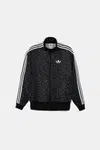 Mikina adidas Originals Firebird pánská, černá barva, vzorovaná, JV7579
