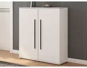 Dvojitý botník Smart, bílý