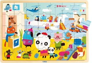 DJECO Dřevěné puzzle Letiště - 35 pcs