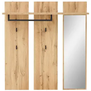 Xora ŠATNÍ PANEL, barvy dubu, 120/130/30 cm