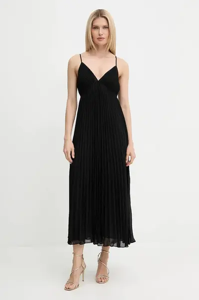 Šaty MICHAEL Michael Kors černá barva, maxi, MT583407R3