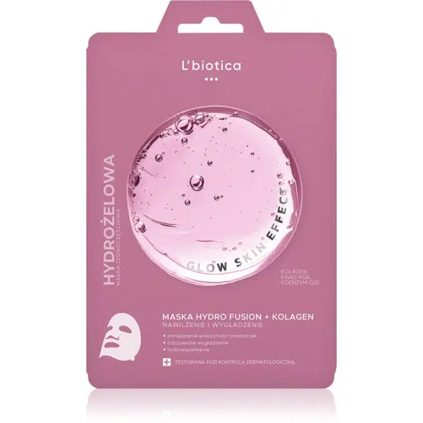 L’biotica PGA Hydro Fusion + Collagen intenzivní hydrogelová maska s vyhlazujícím efektem 1 ks