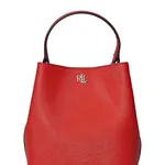 Kožená kabelka Lauren Ralph Lauren oranžová barva, 431969365