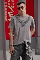 Bavlněné tričko Medicine pánské, šedá barva, s potiskem