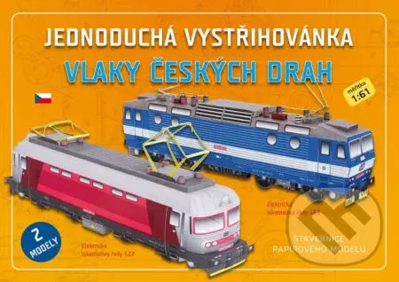 Vlaky českých drah - Jednoduchá vystřihovánka (Stavebnice papírového modelu)