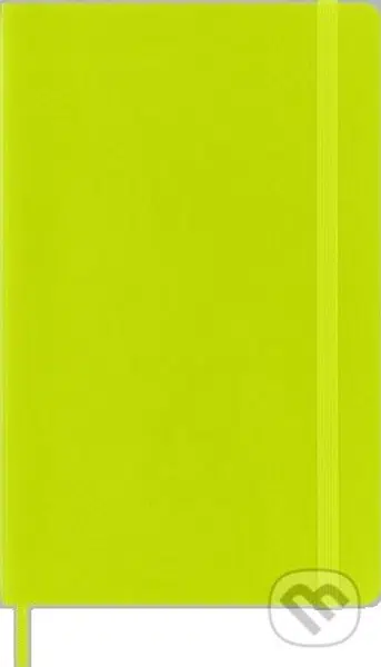 Moleskine - žltozelený zápisník (stredný, linajkovaný, mäkká väzba, elastické zatváranie)