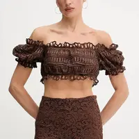 Halenka Ermanno Scervino dámská, hnědá barva, vzorovaná, D464L607RXT