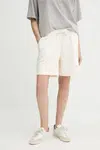 Kraťasy Gestuz dámské, bílá barva, high waist, 10910317