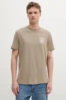 Bavlněné tričko Armani Exchange pánské, béžová barva, s potiskem, XM000550 AF10362