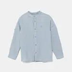Lněná košile United Colors of Benetton modrá barva, 5IPVGQ01L