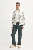 Lněné kalhoty ZADIG&VOLTAIRE pánské, šedá barva, WMPA01208