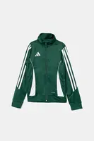 Dětská mikina adidas Performance zelená barva, s aplikací, IR7503